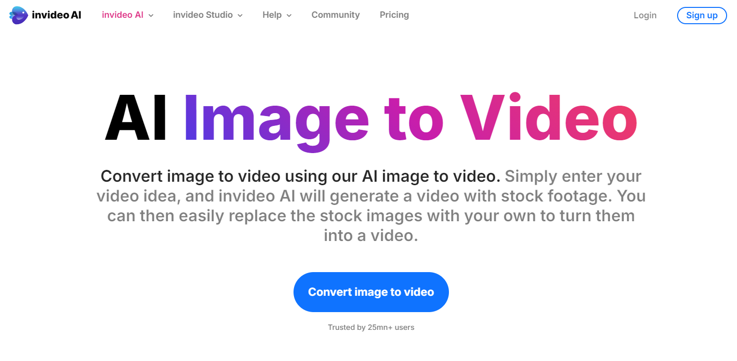 AI Image to Video Tools Free No Watermark-Invideo AI