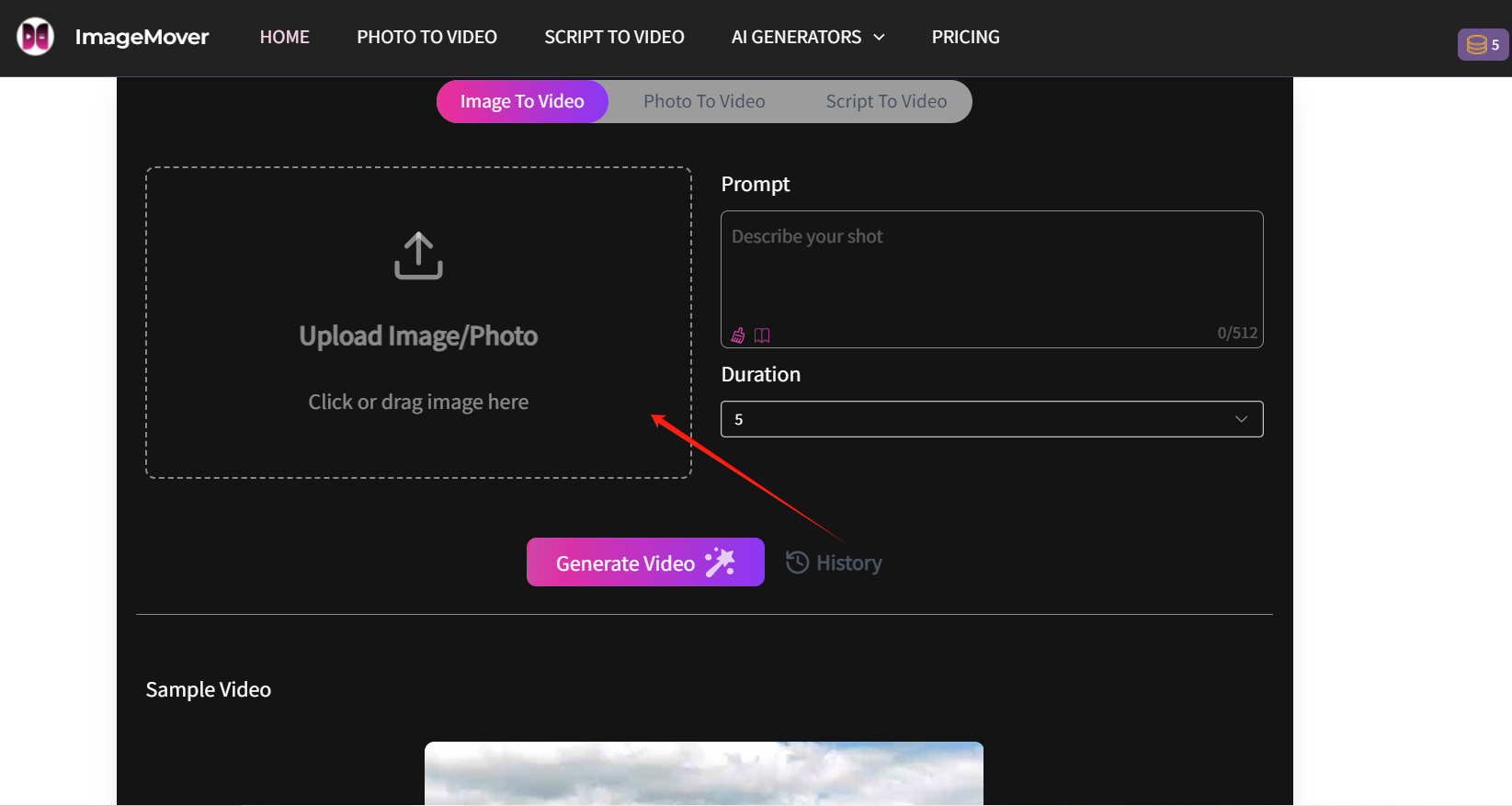 How to Use an AI Image to Video Tool-step 1