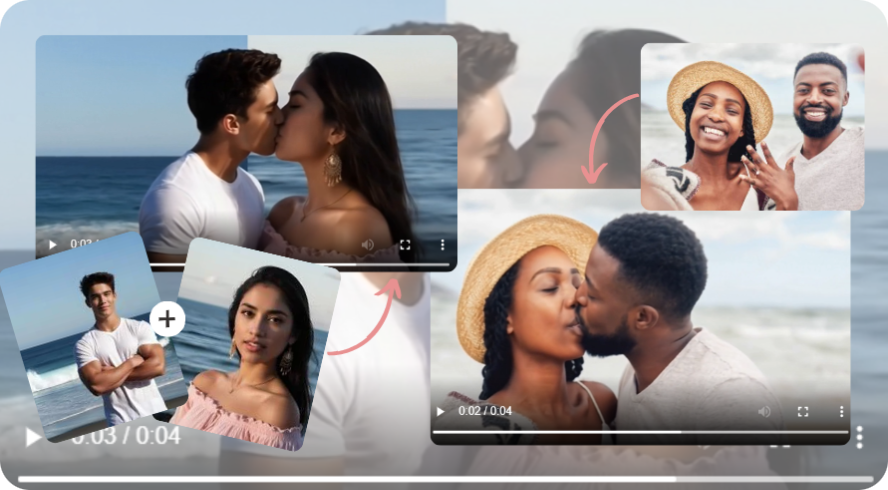 Generate Kiss Videos from Any Photo Pair