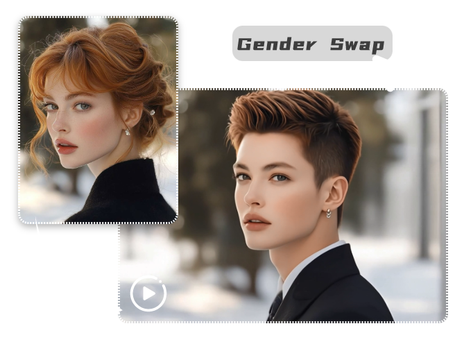 See Your Other Self with AI Gender Swap