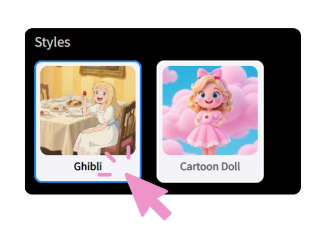 Choose an anime style