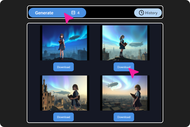 Generate & download