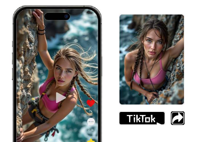 AI Tiktok Generator2@1x Less Clips, More Clicks , Multiply Your Reach with AI