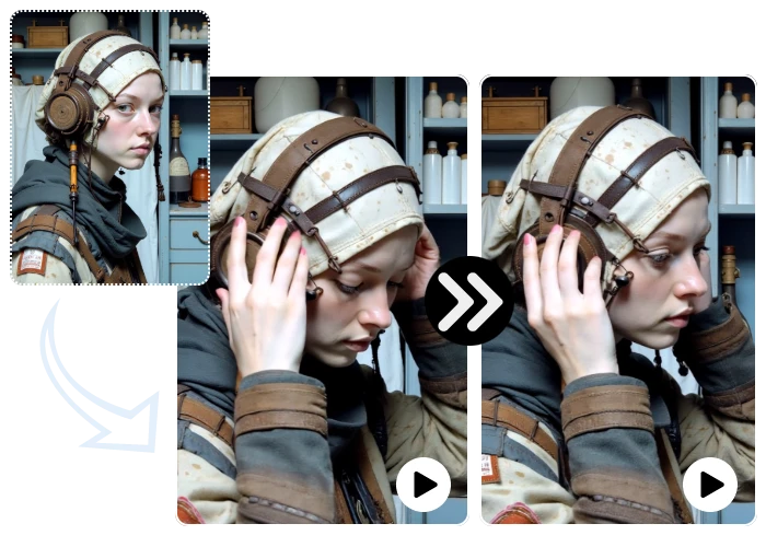 Image to Video AI1@1x Add dynamic flair with smart camera moves.
