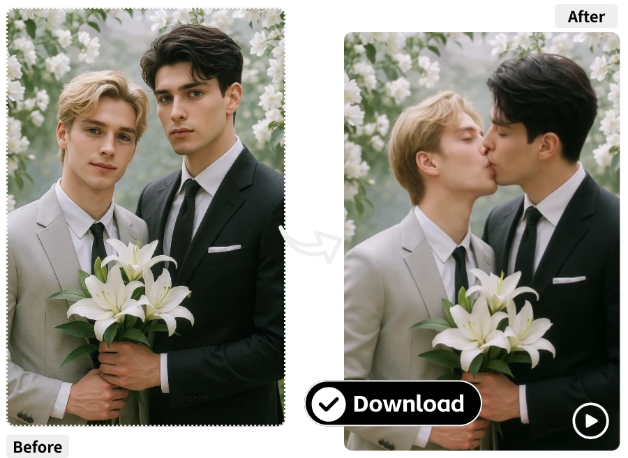 Top Moments for Your AI Kissing Videos